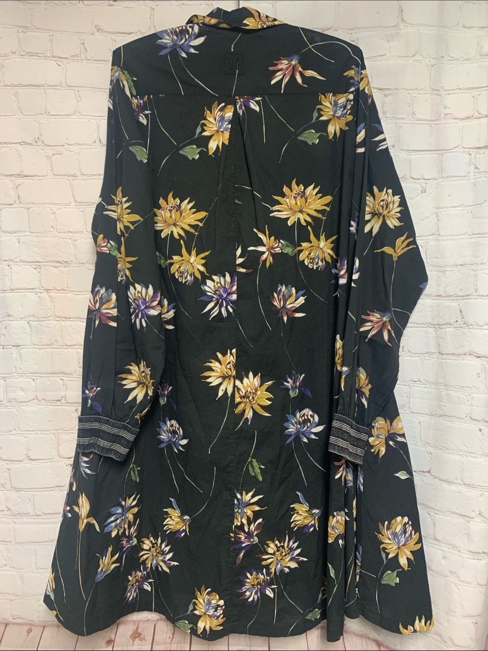 NEW RARE Hannes Roether Koshka Black Floral Dress Size L 48” - Picture 8 of 9